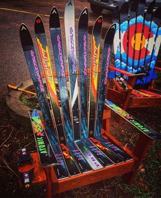 Funky fresh retro neon ski chair.  Now $50 off in March and $49 chair shipping only thru the end of March! Call now #719-375-2113 #skichair