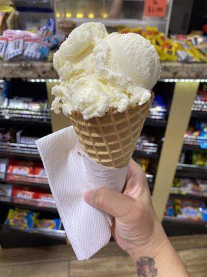 Vanilla waffle cone