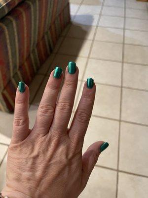 Green Chrome over Black/Nails by Carla