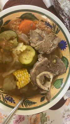 Caldo de Res  omg they have the best soup this a to go order look how much meat they put in it. . Delicious the food is always excellent