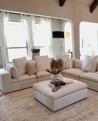 THE "CLAUDIA" STYLE.  similar to restoration hardware cloud style look. made with superior materials and in custom sizes and fabrics.