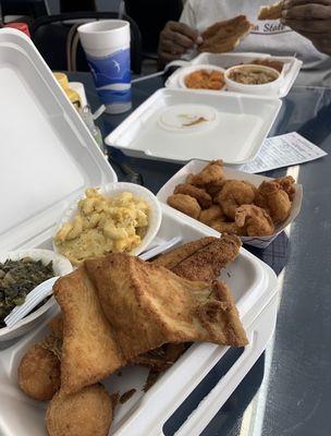 Fried fish and shrimp dinner