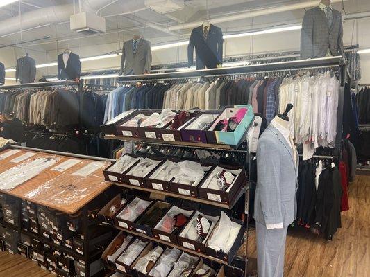 Suits racks and suggested styles