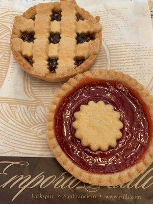 Apricot and Strawberry Crostatas