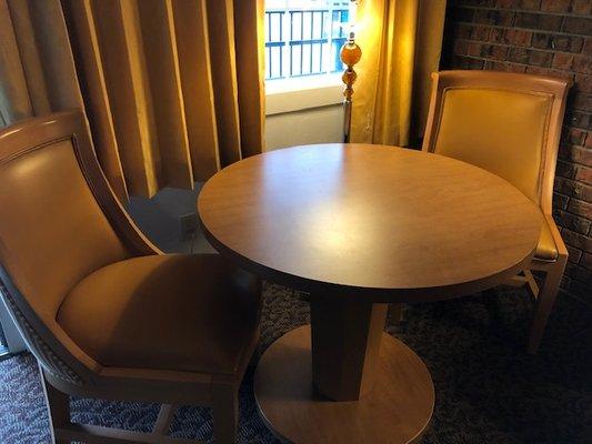 Table and Chairs for Dinner and Snacks