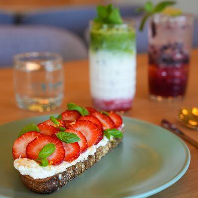 Strawberry + Basil Toast