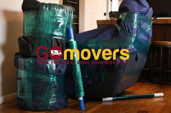 Never need to worry about your property damaged. Go Movers LLC provides Moving pads & heavy duty shrink wrap on all furniture/Fragile items.