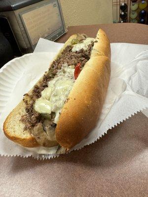 Philly cheese steak all the trimmings