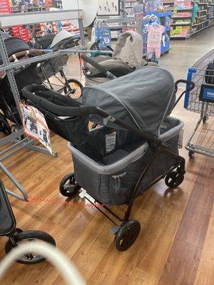 baby trend stroller/wagon with a way to make a wagon safer for the kiddos and handier for ma and pa too!