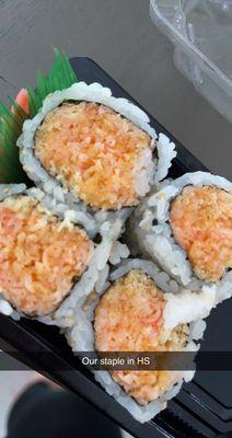 Spicy crab stick roll