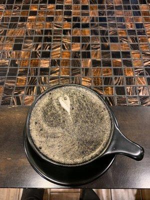 Charcoal latte