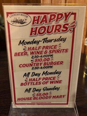 Happy Hour Special s