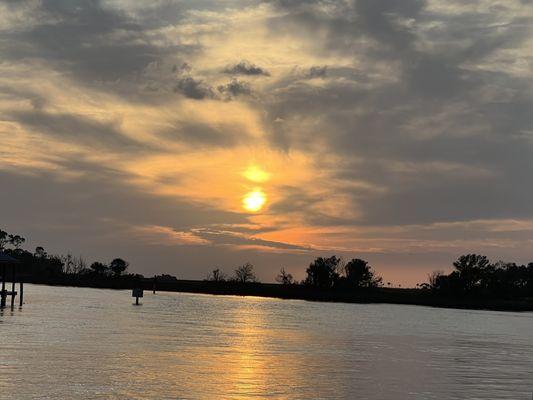 From Salt Creek Restaurant's waterfront seating area.