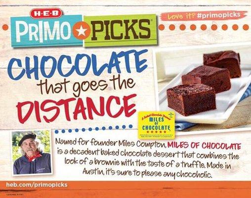 HEB will start rolling out Miles of Chocolate today!