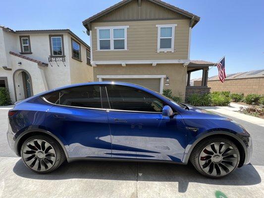 Tinted Tesla model Y