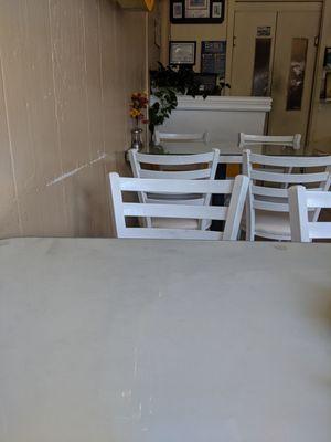 Empty table. Because where's the food at ?