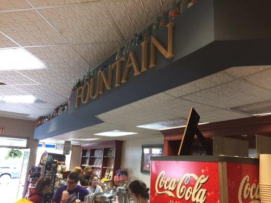 An old fashioned pharmacy fountain.