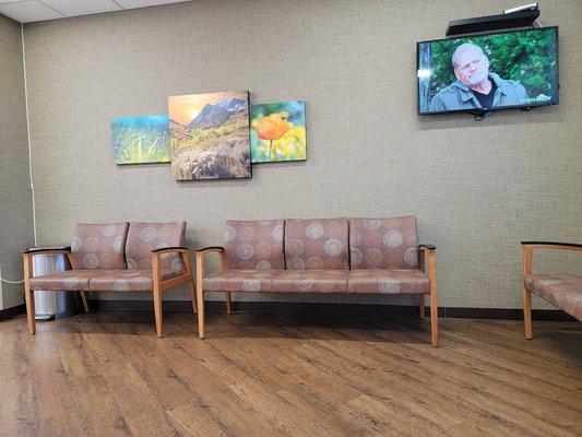 Pleasant waiting room.