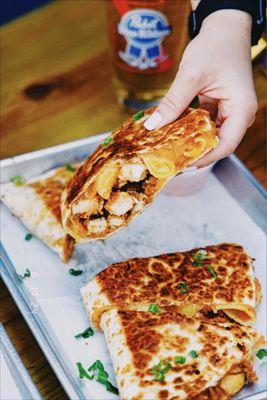 Fried Chicken Mac Quesadilla