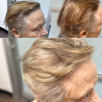 Grey hair blending