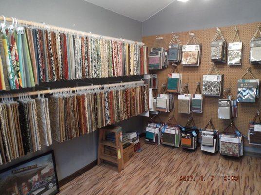 Small preview of Showroom. Have lot's of Fabrics to choose from.