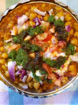 Delicious samosa chaat