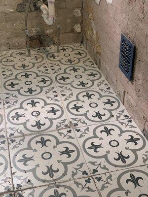 Mosaic tile installation