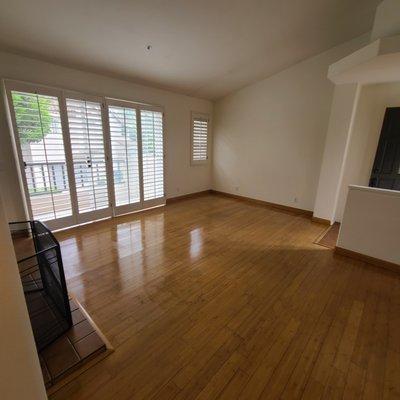 After photo: Shiny Wood Floors