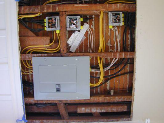 New electrical panel installation.