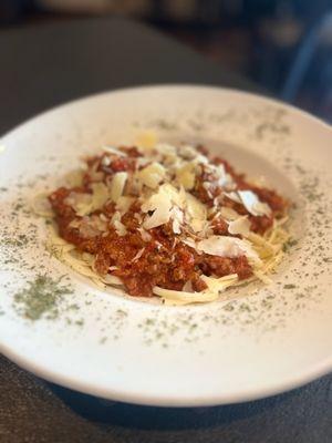 Linguini with Homemade Bolognese