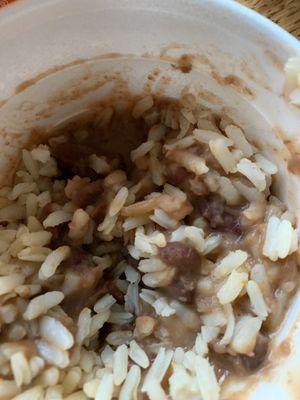 Red beans and rice...... when exactly was this made? Doesn't look at all like the picture.