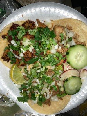 Carne asada pollo y Pastor