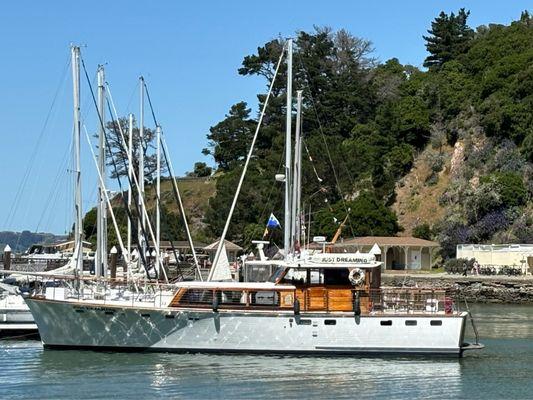 Just Dreaming yacht on Angel Island