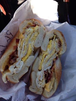 Bacon, Egg, and Cheese on a Plain Bagel