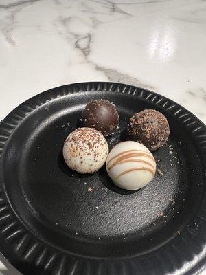 Assortment of truffles (not dairy free)