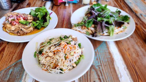 Broken noodles and a Vietnamese dish that was kind of like a Vietnamese version of pizza. Delicious!