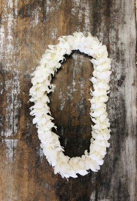 Double White Dendrobium Orchid Graduation Lei.  Order Now naturalns.com