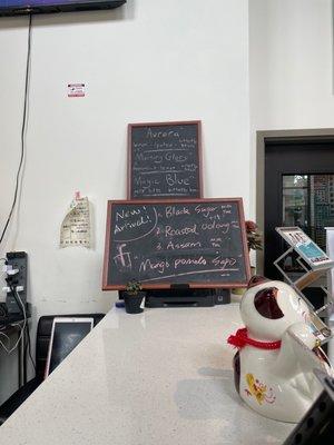 Chalk board menu