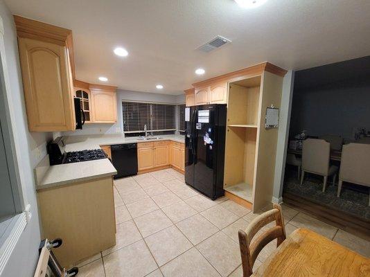 Before - The kitchen was a closed off room with two openings