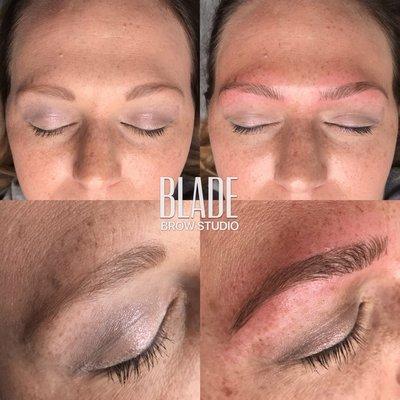 Before & after: A natural reshape for Jill's eye brows.