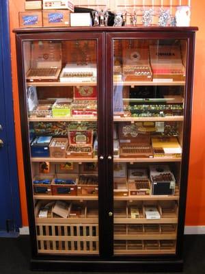 Now selling fine cigars, stored in our humidor