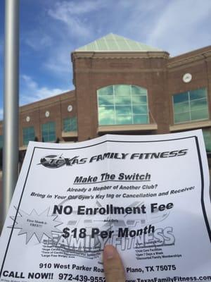 A new low -- advertising on windshields at a nearby Lifetime Fitness.