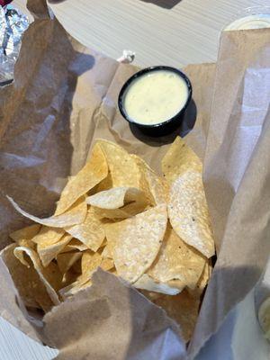 Tortilla chips and queso