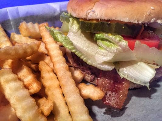 Bacon Cheeseburger and Fries