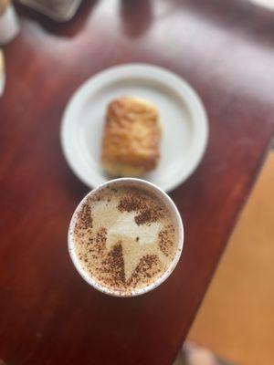 Melting Snow and chocolate croissant