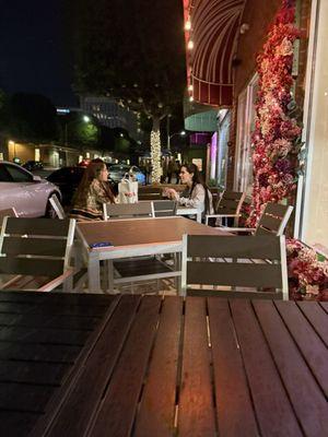 They have a nice sidewalk terrace outside to people watch and enjoy your gelato and coffees.