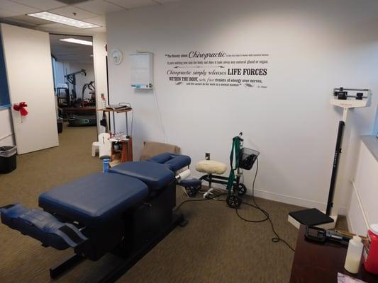 Treatment Room where we perform Graston, ART, Flexion/Distraction, Cupping, Dry Needling, Rapid Release and more