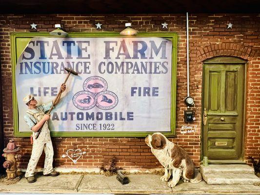 Vintage State Farm Scene Display Box