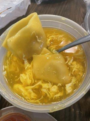 Wonton egg drop soup