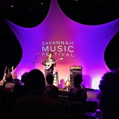 Noam Pikelny - winner of the first annual Steve Martin Prize for Excellence in Banjo and Bluegrass plays in the Charles H Morris Center.